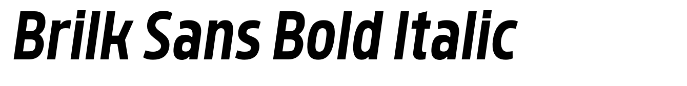 Brilk Sans Bold Italic